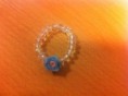 mooie doorzichtige ring met roos